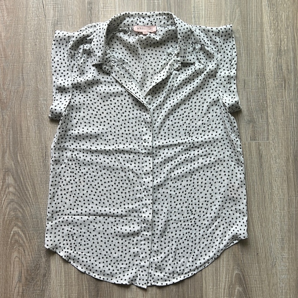 Philosphy starts short sleeve top S